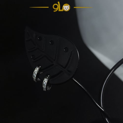 أقراط فضة حلقة دائرية موديل 9120