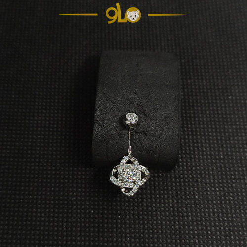 حلق بيرسينج فضة 925s للسرة موديل 957