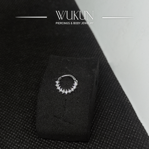 حلق فضة بفصوص موديل 9259