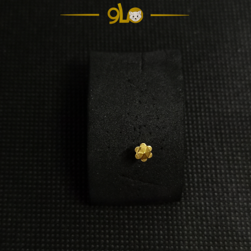 زمام بيرسينج ذهب 18K عيار وردة سداسية سادة