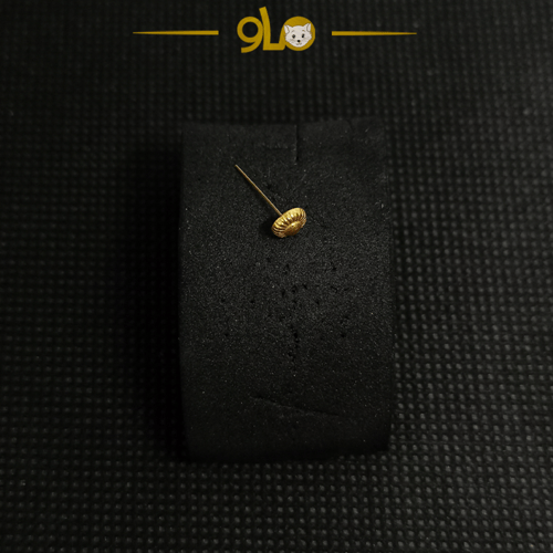 زمام بيرسينج ذهب عيار 18k دائرة منقوشة