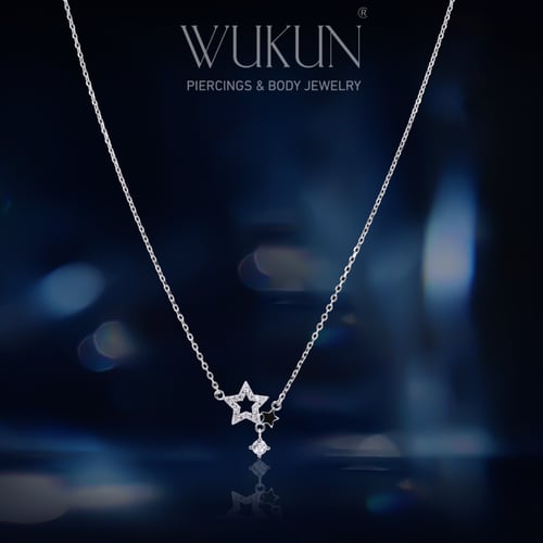 سلسال فضة عيار 925 نجمتين