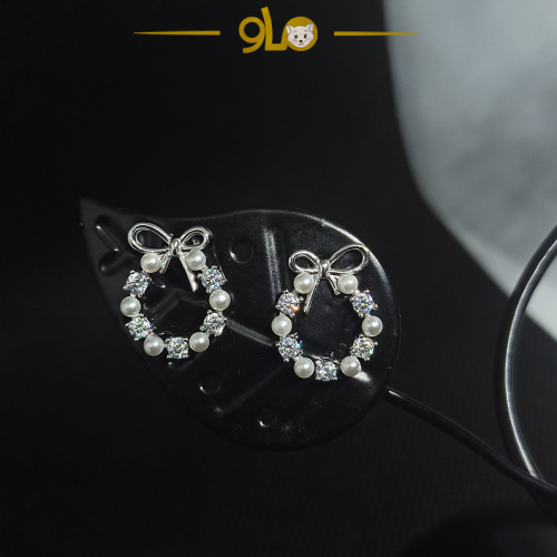 أقراط فضة موديل 9124