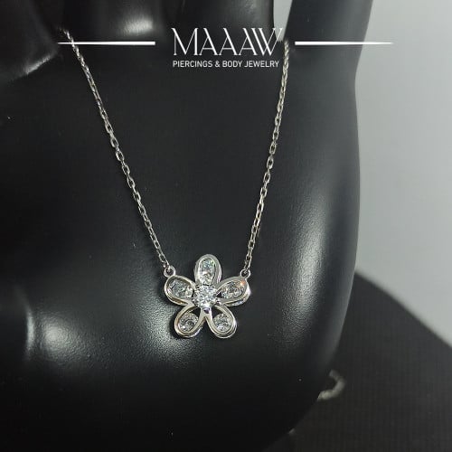 سلسال فضة وردة موديل 9170