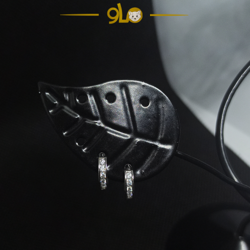 أقراط فضة حلقة دائرية موديل 9120