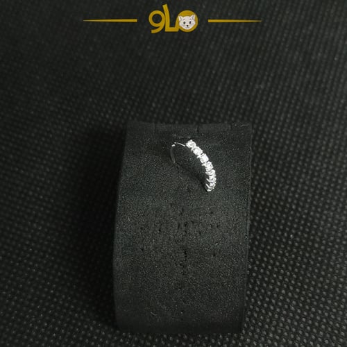 زمام بيرسينج فضة 925S دائري حلقة بسبع فصوص بيضاء