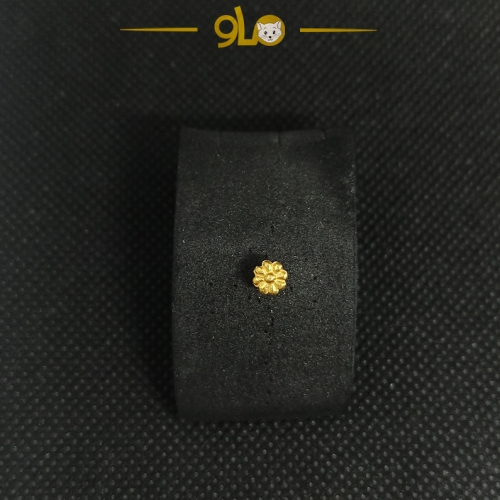 زمام بيرسينج ذهب عيار 18K وردة سادة 3