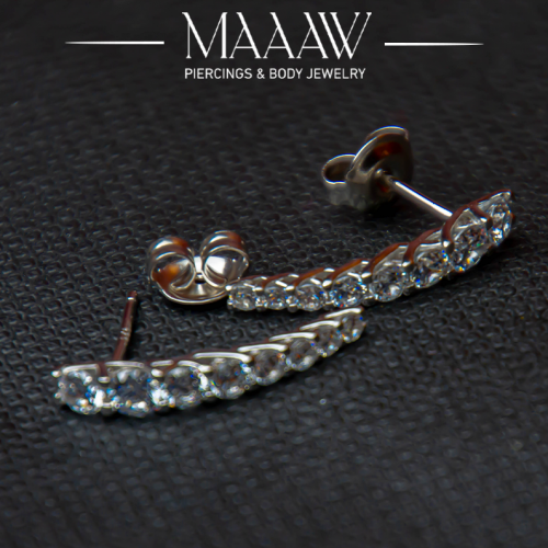 أقراط فضة موديل 9195