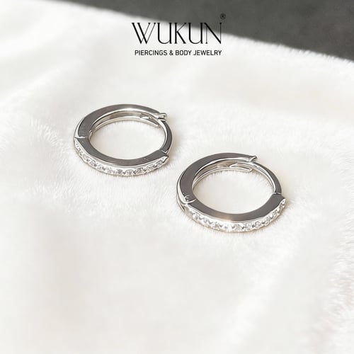 مجموعة إشراقة حلق وأقراط فضة 925s من أربعة أزواج