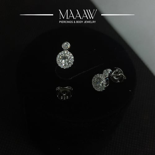 أقراط فضة 925s موديل 9178