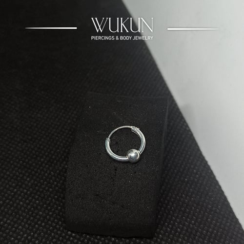 زمام بيرسينج فضة 925s دائري حلقة عريض كروة في المن...