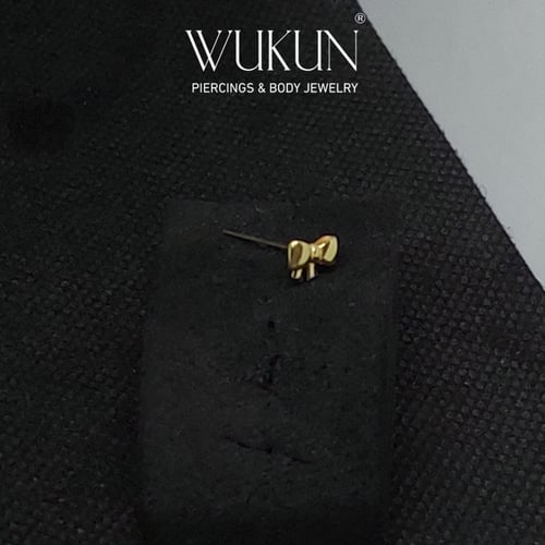 زمام بيرسينج ذهب عيار 18k شكل فيونكة