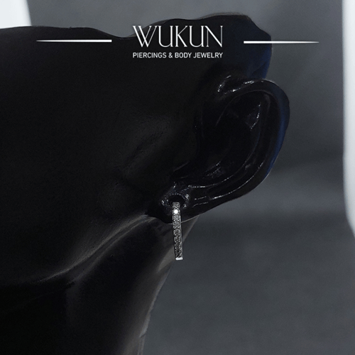 أقراط فضة عيار 925S حلقة بفصوص