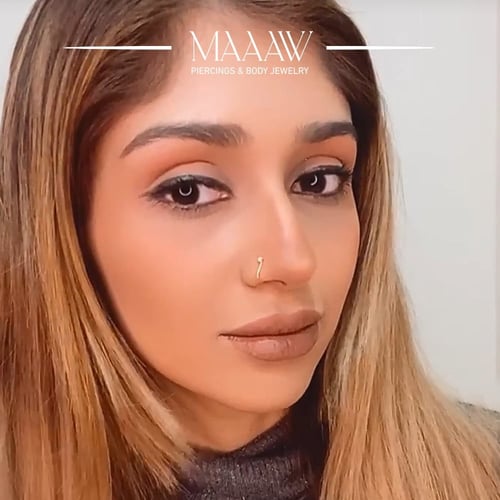 زمام ذهب عيار 18K بدون خرم بفص أبيض