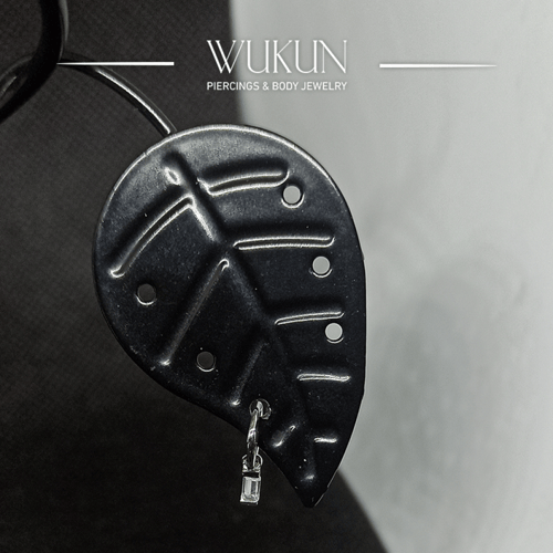 حلق فضة 925s بفص معلق موديل 9256