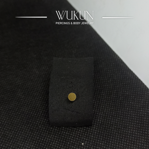 زمام بيرسينج ذهب عيار 18K دائرة سادة