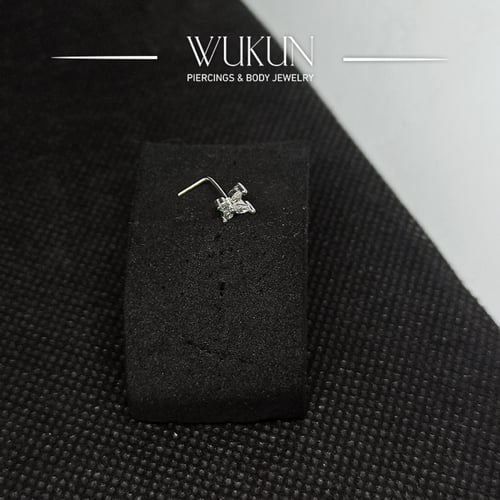 زمام بيرسينج فضة 925S شنكار شكل وردة سادة