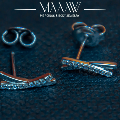 أقراط فضة موديل 9193