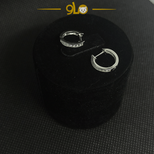 أقراط فضة حلقة دائرية موديل 9123