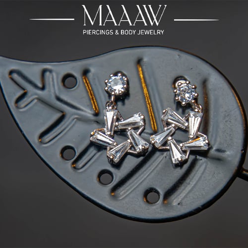 أقراط فضة موديل 9191