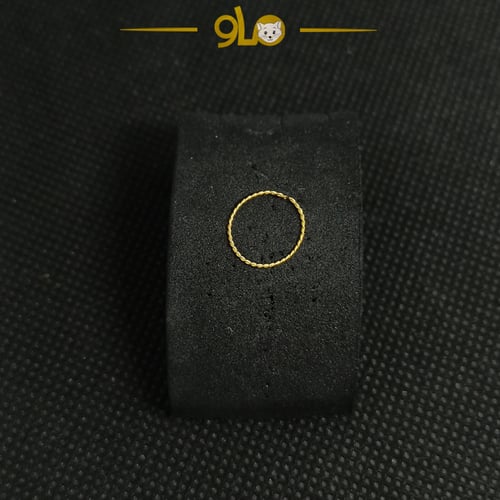 زمام بيرسينج ذهب عيار 18K دائري حلقة مبروم