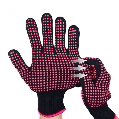 قفاز إصبع مقاوم للحرارة لفرد الشعر وتجعيد الشعر وا...