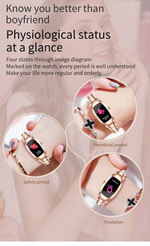 H8 Pro Women Smart Watch Android iOS بشاشة لمس كام...