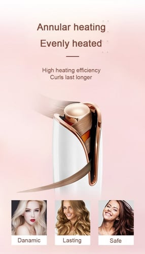 جهاز تجعيد الشعر مكواة تجعيد الشعر اللاسلكي شاشة L...