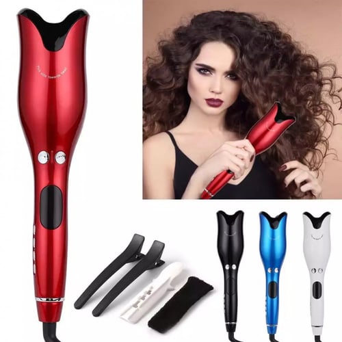 مكواة تجعيد الشعر التلقائي بكرة الشعر مع سخان سيرا...