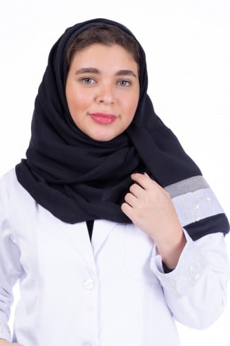SILVER LEAVES BLACK HIJAB