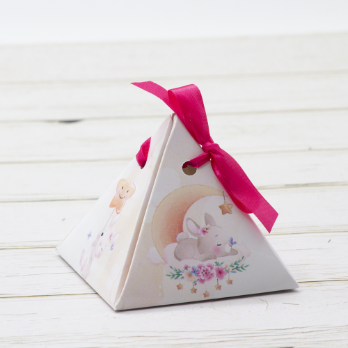 10 حبات صندوق الارنب اللطيف الهرمي