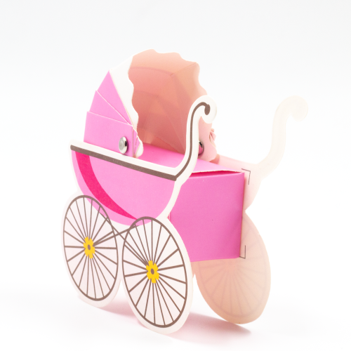 12 صندوق عربة كادو الأطفال الوردية