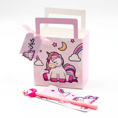 توزيعات كيس اليونيكورن الوردي (10 أكياس)