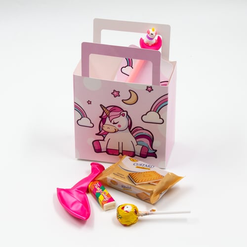 توزيعات كيس اليونيكورن الوردي (10 أكياس)