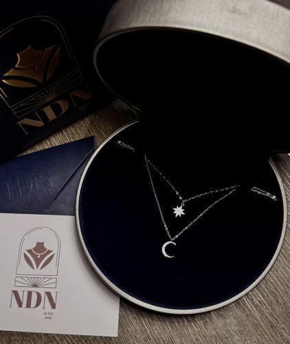 Moon and star فضه استرلنيه عيار 925