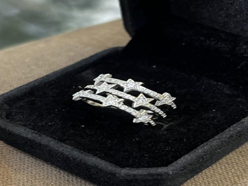 خاتم النجوم فضة عيار 925