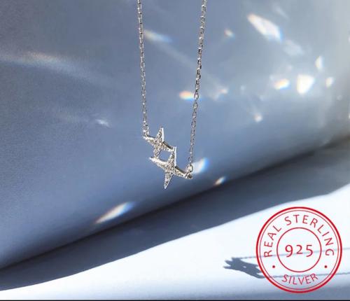 قلاده النجوم لامعه فضه عيار ٩٢٥