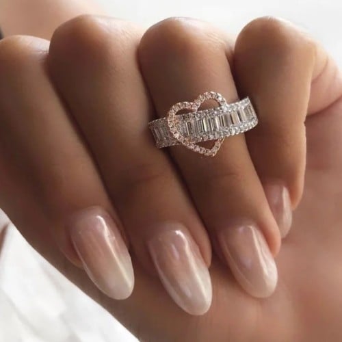 خاتم القلب فضه عيار 925