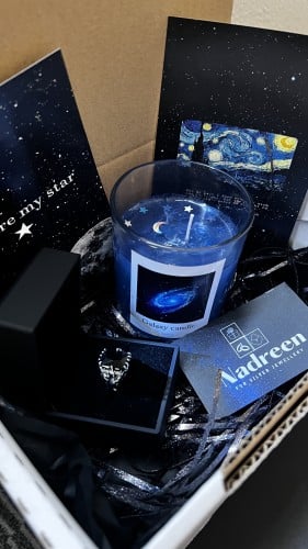 بكج خاتم black وشمعة galaxy