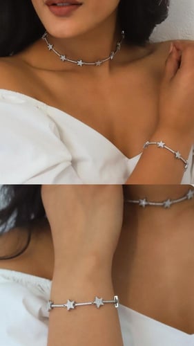 Sparkling Star Choker | 925 Sterling Silver