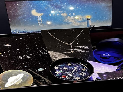 بوكس النجوم وبلورة زحل الجديده مع شمعة زحل