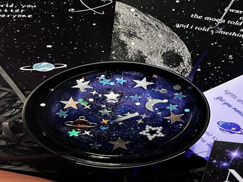 بوكس النجوم وبلورة زحل الجديده مع شمعة زحل