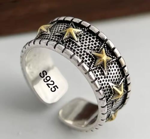 خاتم النجوم مع علبة مضيئة (فضه عيار ٩٢٥)