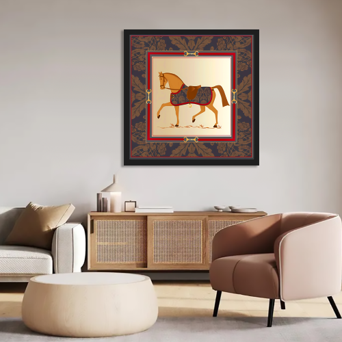 لوحه تجسد خيلًا كرتونيًا