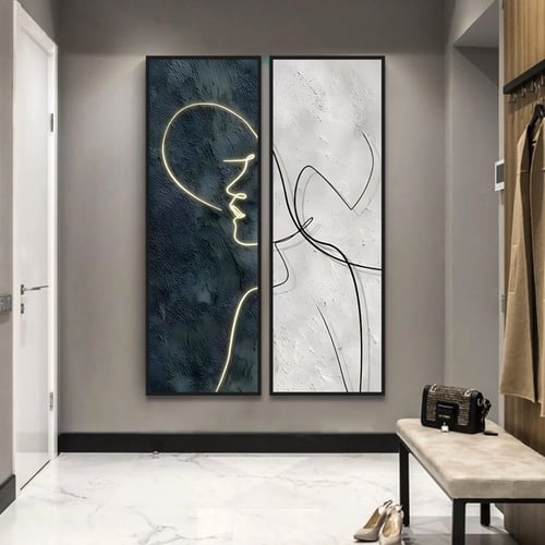 لوحه ثنايئة مجرده بنت