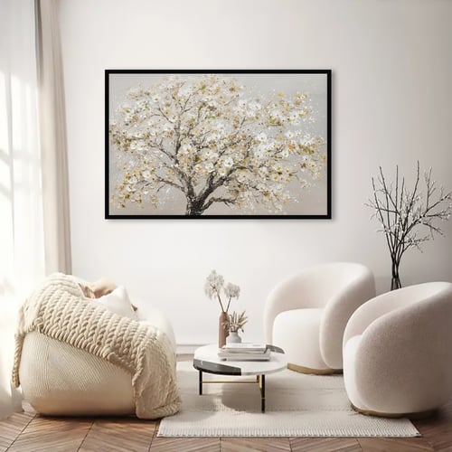 لوحة فنية شجرة زهور فاخرة