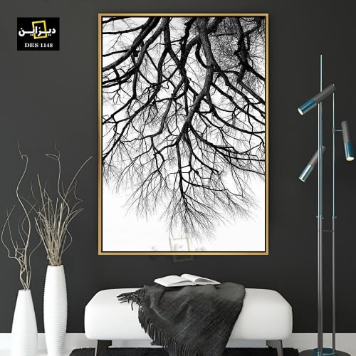 لوحة جدارية لفروع الأشجار