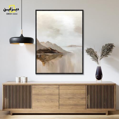 لوحة فنية بنى وبيج