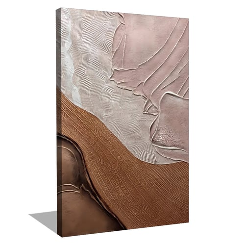 لوحة تجريدية وخطوط متموجة