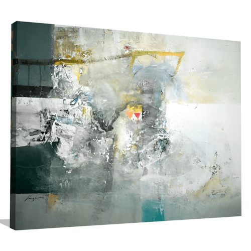 لوحة فنية تجريدية ألوان مختلطة